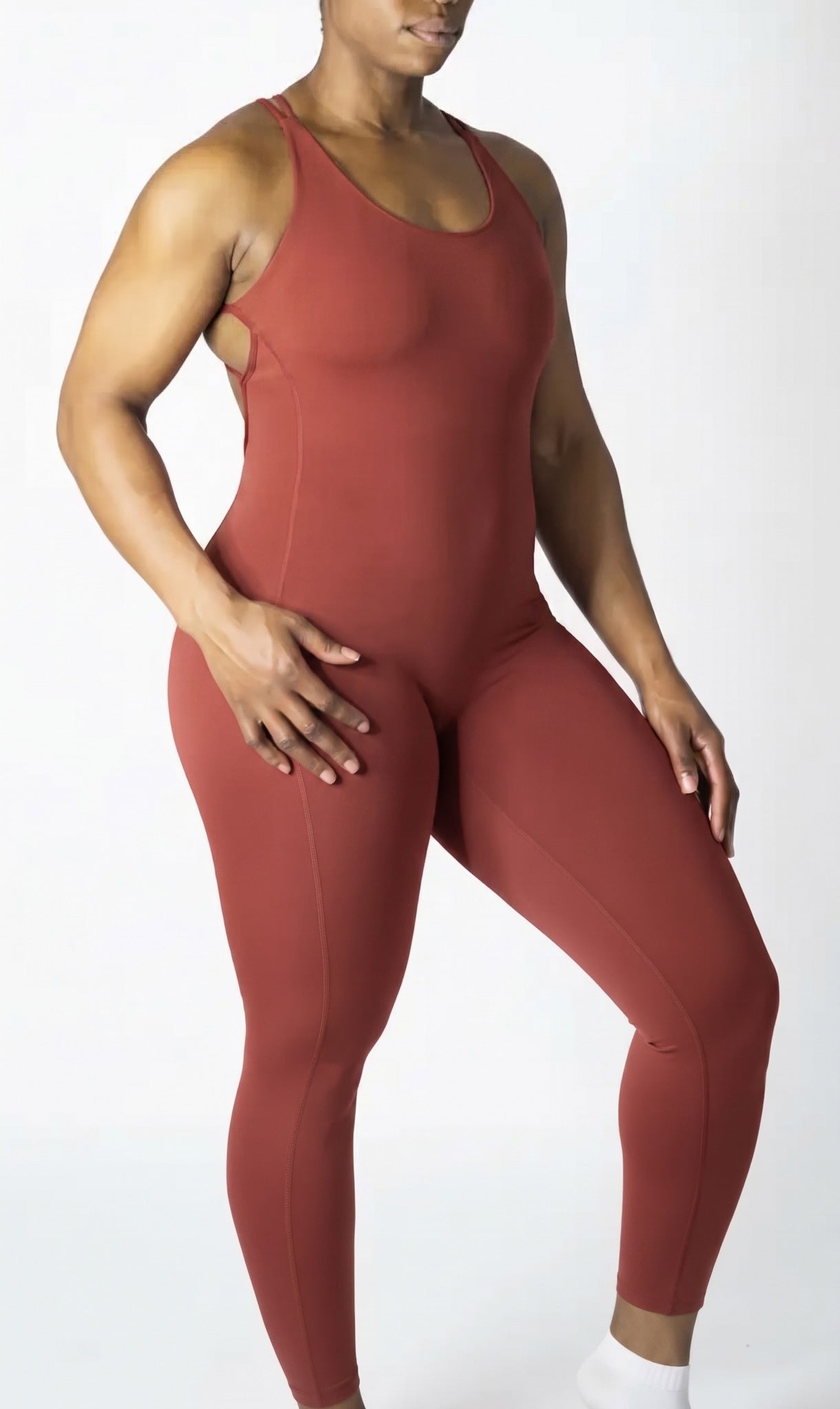 Olandria Cross String Long Unitard
