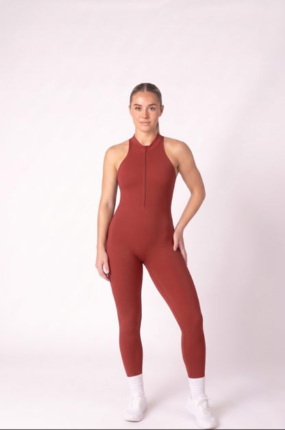 Aniya Front Zip Long Unitard